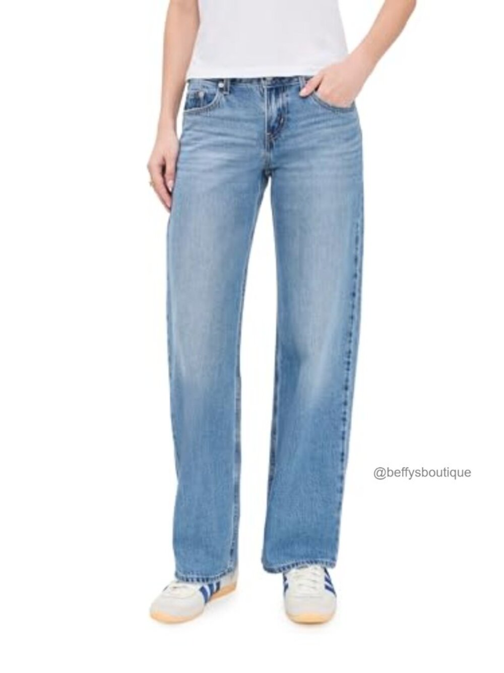Low Rise Straight Leg Relaxed Fit Jeans